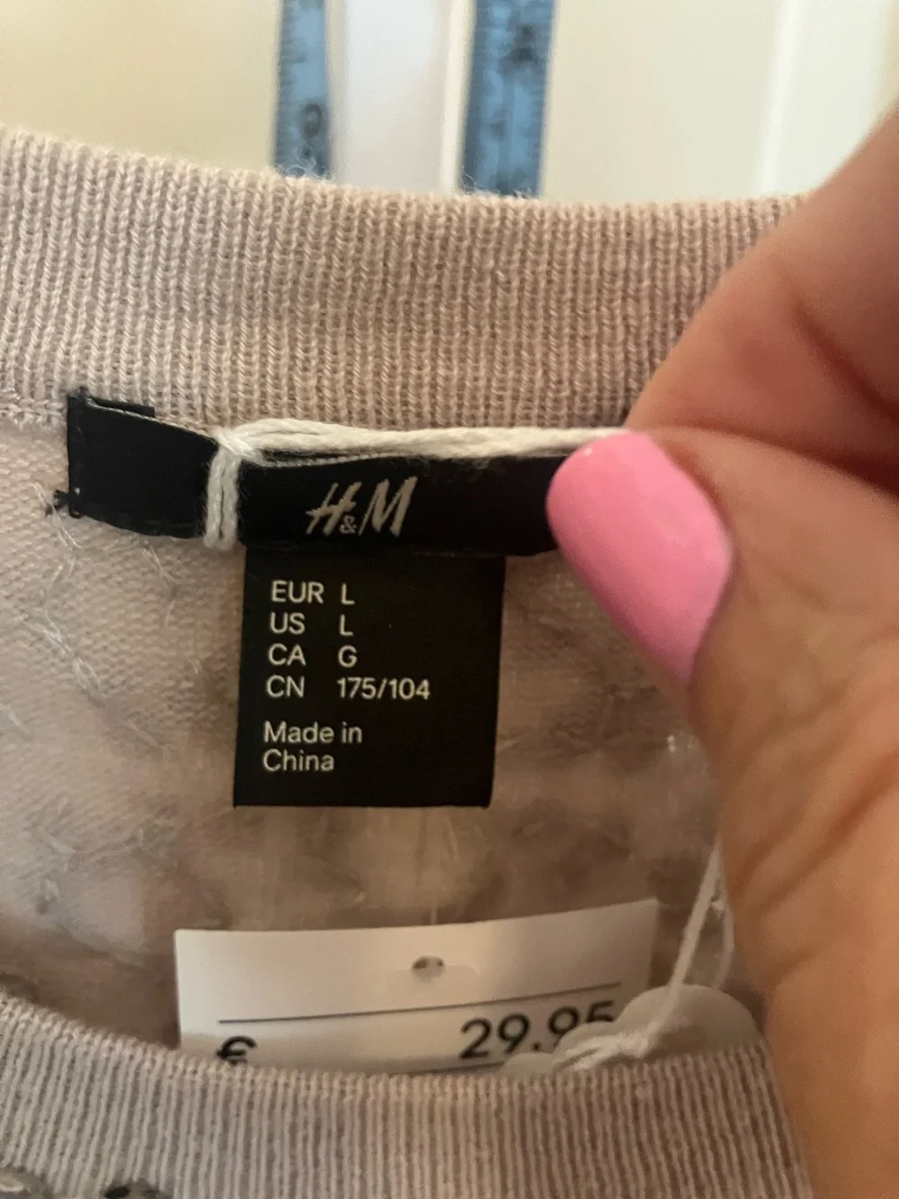H&M Women's Beige Sequin Scoop Neck Sweater - Picture 3 of 5